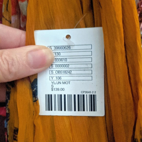 Ecote Yellow Floral Chiffon Midi Maxi Tiered Dress - Picture 10 of 11